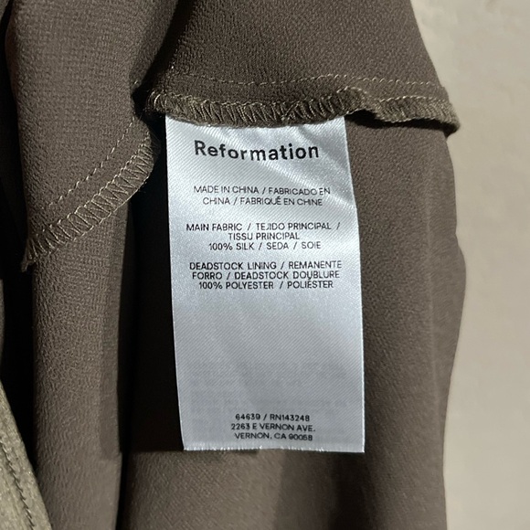 Reformation | NWT! Anaiis Silk Dress In Morel Size: 6 - Picture 7 of 7